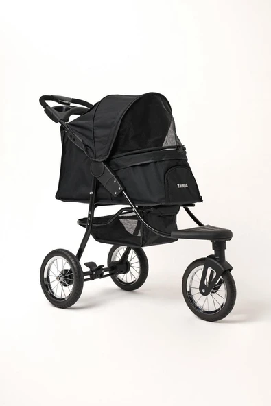 Zampa Ricciardo SP05CS-B Siyah Kedi Köpek Arabası - Geniş İç Hacim, Katlanabilir ve Güvenli - 3