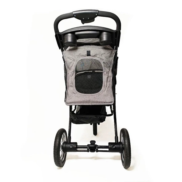 Zampa Ricciardo SP05CS-G Gri Kedi Köpek Arabası - Geniş İç Hacim, Katlanabilir ve Konforlu - 4