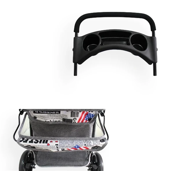 Zampa Twins (BL04-G) Kedi Köpek Arabası Gri 51X85X100 Cm - Çift Bölmeli, Katlanabilir ve Güvenli - 5