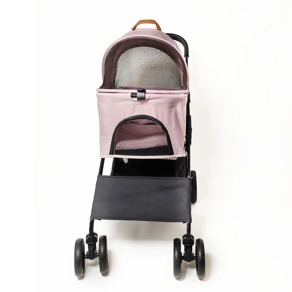 Zampa Albon Kedi Köpek Arabası Pembe LD02-P 53x77x100 Cm - 2
