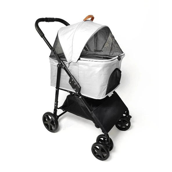 Zampa Albon Kedi Köpek Arabası Gri LD02-G 53x77x100 Cm - 3