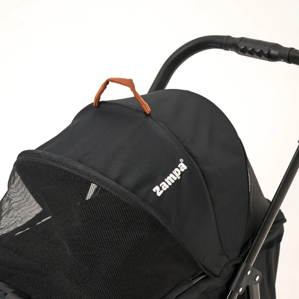 Zampa Albon Kedi Köpek Arabası Siyah LD02-B 53x77x100 Cm - 2