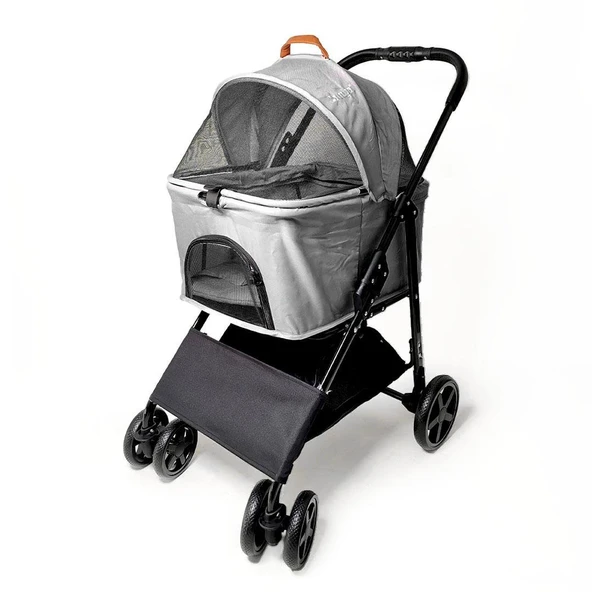 Zampa Albon Kedi Köpek Arabası Gri LD02-G 53x77x100 Cm - 2