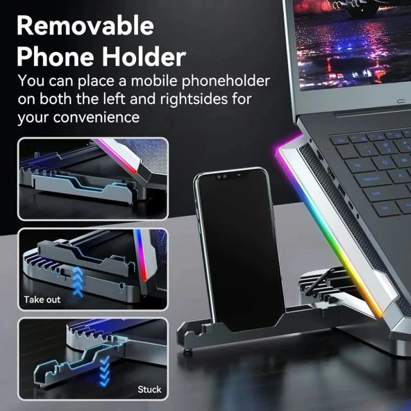 ICE COOREL Oyun Laptop Soğutucu - 27.9-43.9 cm - 5