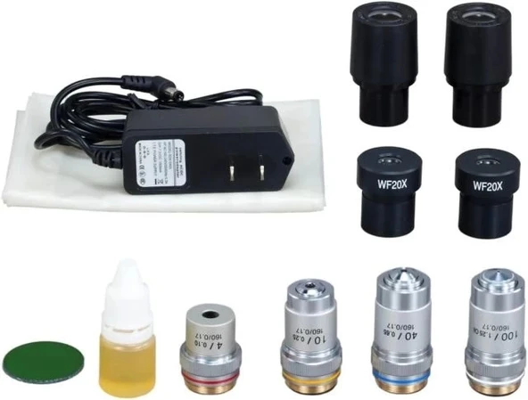 OMAX - 40X-2000X Laboratuvar Trinoküler Biyolojik Bileşik LED Mikroskop - Resim 3