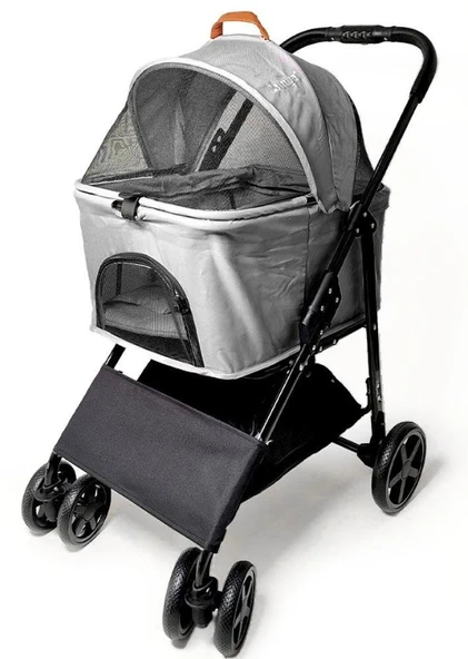 Zampa Albon Kedi Köpek Arabası Gri LD02-G 53x77x100 Cm