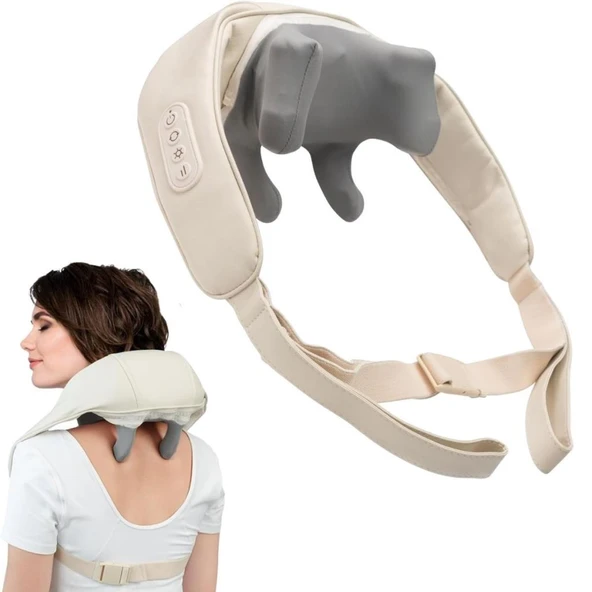 OLLEVRA Elektrikli Boyun ve Sırt Masaj Aleti Kablosuz Boyun ve Omuz Yoğurma Masaj Yastığı ürün görseli