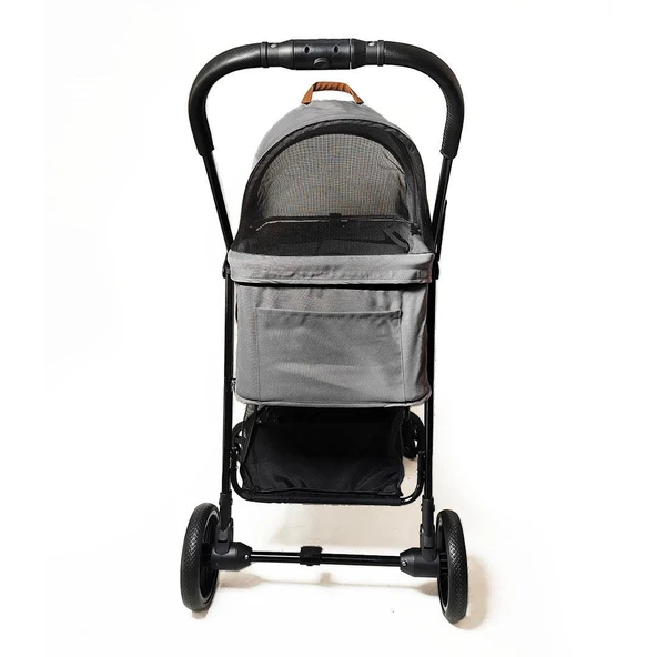 Zampa Albon Kedi Köpek Arabası Gri LD02-G 53x77x100 Cm - 5