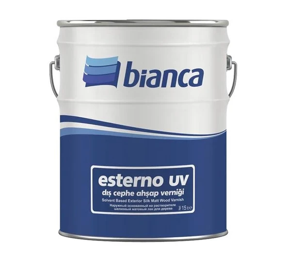 Bianca Esterno UV Dayanımlı Dış Cephe Ahşap Verniği 15 Lt 8040 Renksiz