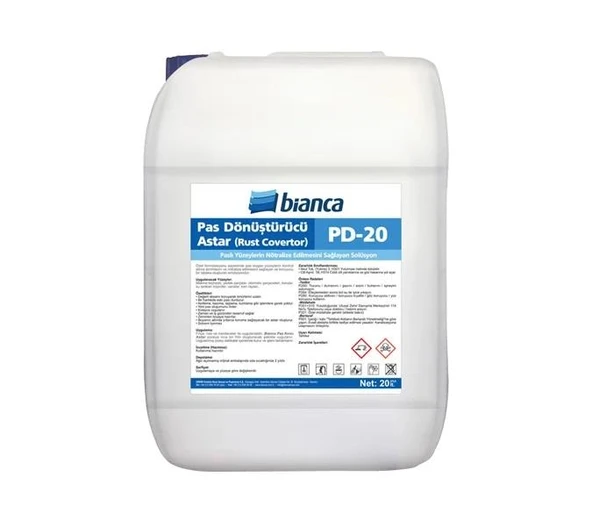 Bianca Pd-20 Pas Dönüştürücü Pas Önleyici Durdurucu Astar 20 Lt