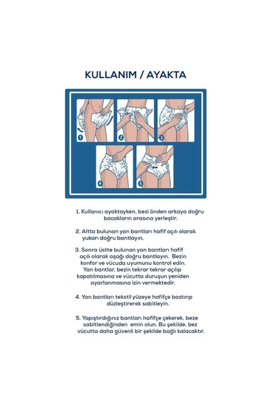 Medcare Maxi Bel Bantlı Hasta Bezi 8 Damla Medium Orta Boy M Beden 30'lu 2 Paket 60 Adet - 4