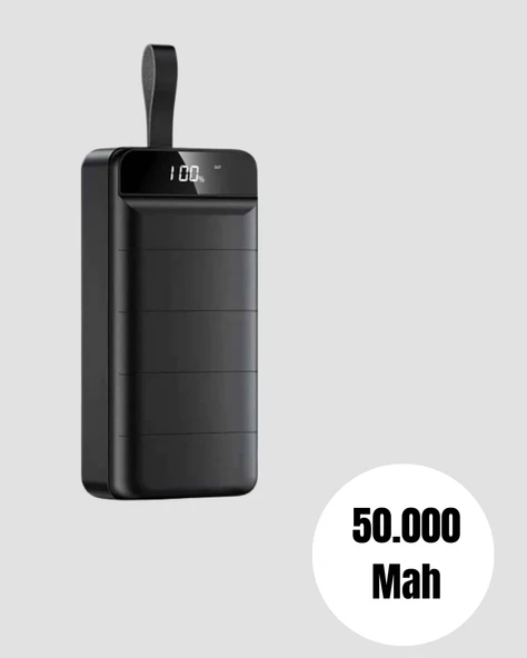 Tüm Cihazlarla Uyumlu 50.000 mAh Powerbank – Yüksek Kapasiteli, LED Gösterge ve Akıllı Koruma Fonksiyonlu - 2