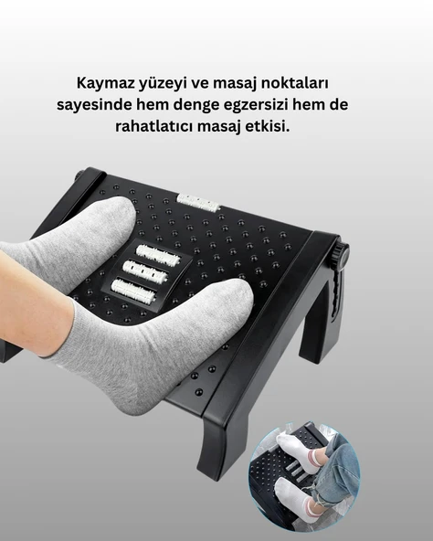Masa Altı Ayak Dinlendirme Aparatı – Masajlı, Isıtmalı, Taşınabilir - Resim 3