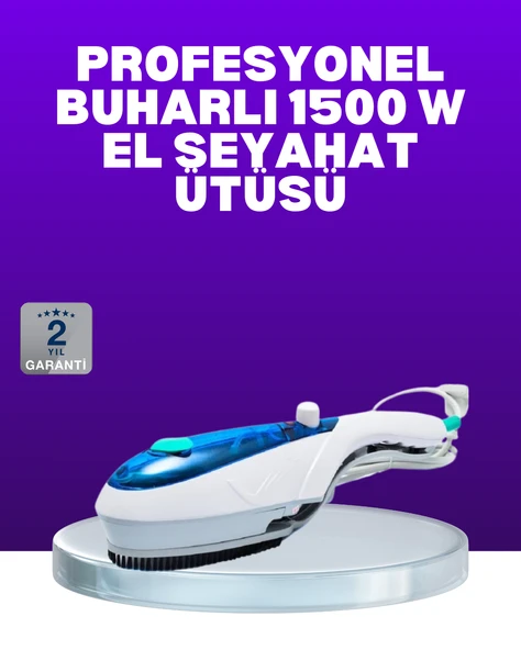 Kompakt Seyahat Tipi Buharlı Ütü Pratik Kırışıklık Açıcı ürün görseli