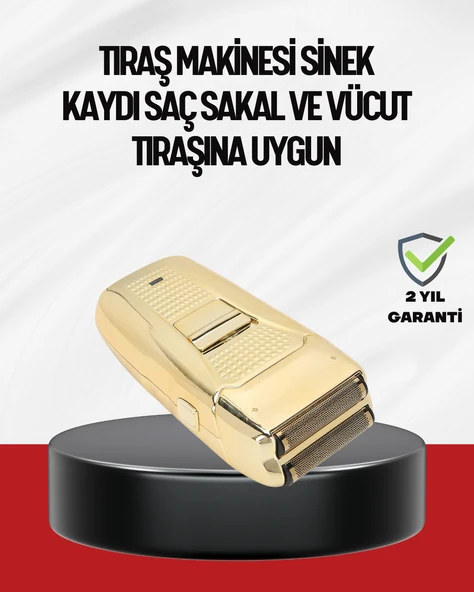Altın Kaplama Kablolu Erkek Tıraş Makinesi Favori Aparatlı ürün görseli 1