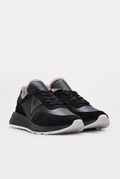 Hakiki Deri Kürklü  Kadın Casual Ayakkabı 169KZA153 - Resim 4