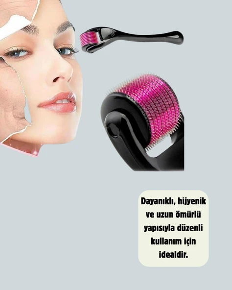 Dermaroller 1 mm Akne İzleri ve Çatlak Giderici Cilt Bakım Aleti - Resim 3
