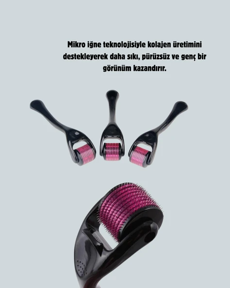 Titanyum Dermaroller 540 İğne Cilt Onarım ve Kolajen Üretim Desteği - 2