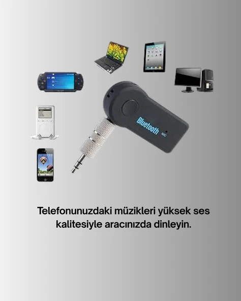 Taşınabilir Bluetooth AUX Araç Müzik ve Konuşma Kiti - Resim 3