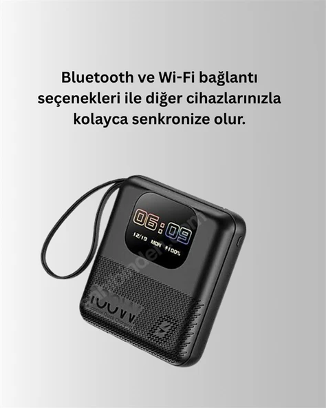 3'ü 1 Arada Akıllı Cihaz: Saat, Powerbank, Hoparlör – 10.000 mAh - 5