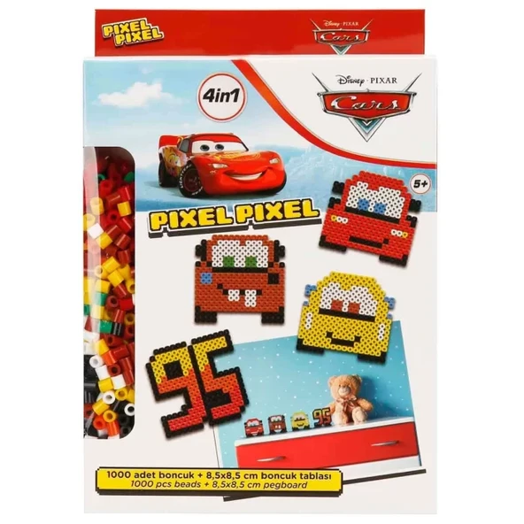 4in1 Disney Cars Pixel Pixel Boncuk Aktivite ve Oyuncak Seti - Resim 4