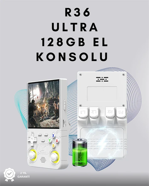 R36 Ultra Retro Oyun Konsolu – RGB Destekli, Çoklu Platform, Kaydet/Yükle Özellikli