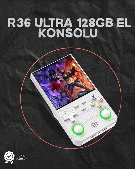 R36 Ultra 64GB Retro Oyun Konsolu 10.000 Oyunlu Taşınabilir El Konsolu ürün görseli