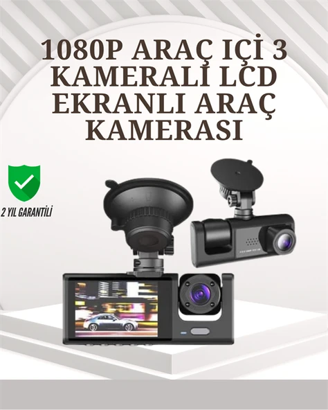 TA-01 1080P Ön 720P Arka ve İç Kamera Sistemli DVR ürün görseli