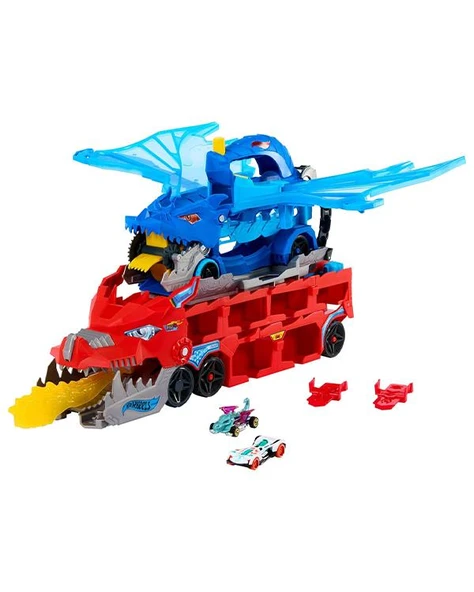 Hot Wheels Şekil Değiştiren Ejderha Taşıyıcı Tır Seti JBM72 ürün görseli 1