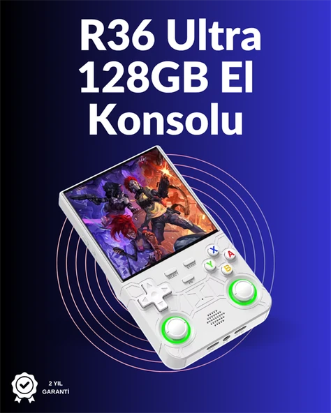 R36 Ultra El Konsolu – 4” HD IPS Ekran, 128GB Dahili Hafıza, 30.000 Oyun Yüklü