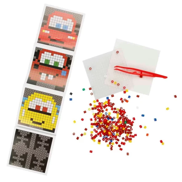 4in1 Disney Cars Pixel Pixel Boncuk Aktivite ve Oyuncak Seti - Resim 2
