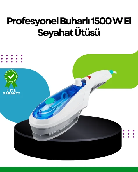 Taşınabilir Buharlı Ütü 1500W | Giysilerde Yanık Bırakmaz, Kokuyu Giderir ürün görseli