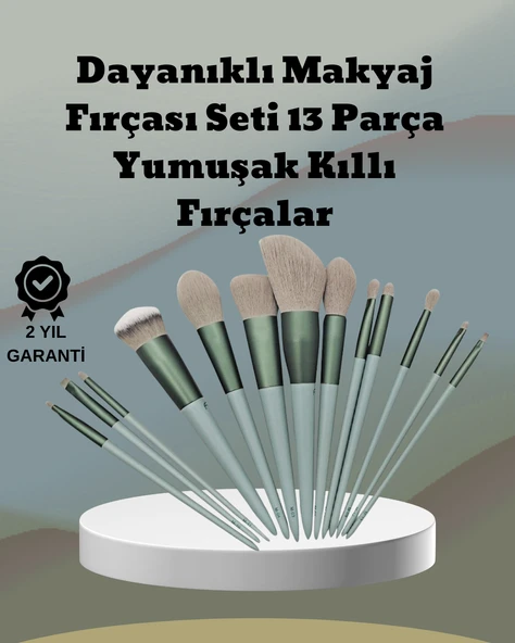 umuşak Kıllı Estetik Tasarımlı 13'lü Makyaj Fırçası Seti Günlük ve Profesyonel Kullanım ürün görseli 1