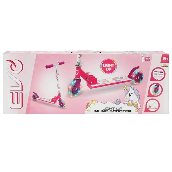 Evo 2 Tekerlekli Katlanabilir Unicorn Inline Işıklı Scooter - 4