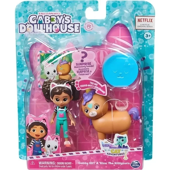Gabby's Doll House Cat Tivity Figür Seti - Resim 2