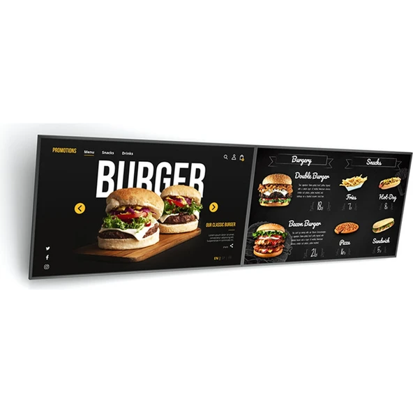 Cletech 2x1 Lcd Monitör / Tv Menuboard Duvar Askı Aparatı (40"-55" ARASI) - 2