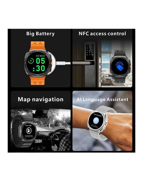 Toza ve Suya Dayanıklı Unisex Akıllı Saat | Renkli Ekran | Mikrofonlu Model - 4