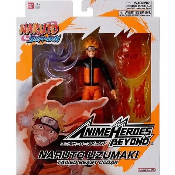 Bandai Naruto Anime Heroes Naruto Uzumaki Figür ve Aksesuar Seti 16 cm - Resim 4