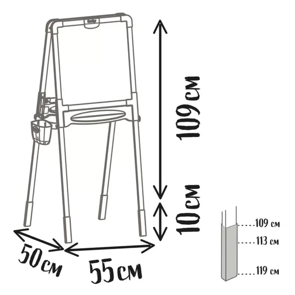 Smoby Çift Taraflı Manyetik Ahşap Yazı Tahtası 7600410401 - Resim 4