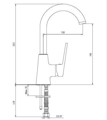 Ar Fine Lavabo Bataryası Kuğu Borulu 102188145 - Resim 2
