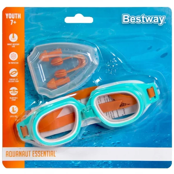 Bestway Hydro Swim Kulak ve Burun Tıkacı Yüzücü Gözlük Seti 26034 - 1