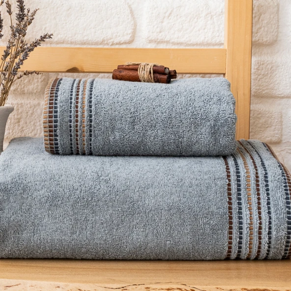 Schafer Home Rosy Armürlü Havlu 70x140 Cm 1 Parça-İndigo - 2