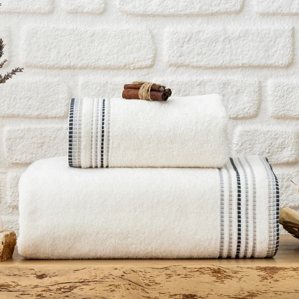 Schafer Home Rosy Armürlü Havlu 70x140 Cm 1 Parça-Krem