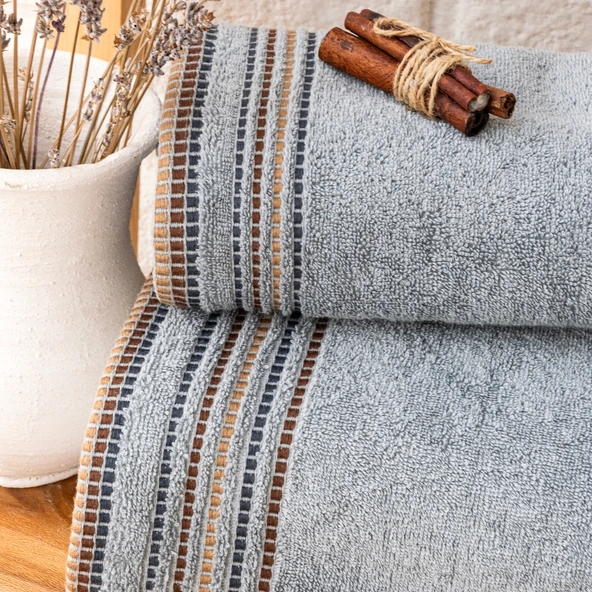 Schafer Home Rosy Armürlü Havlu 70x140 Cm 1 Parça-İndigo - 3