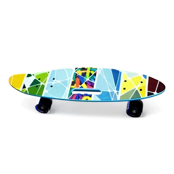 Desenli Orta Boy Işıklı Kaykay 60 cm - 5