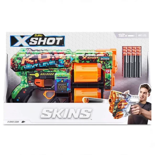 X-Shot Excel Skins Dread Blaster 12 Dartlı - Resim 3