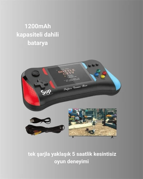 500 Retro Oyunlu Taşınabilir El Konsolu – X7M Modeli - 4
