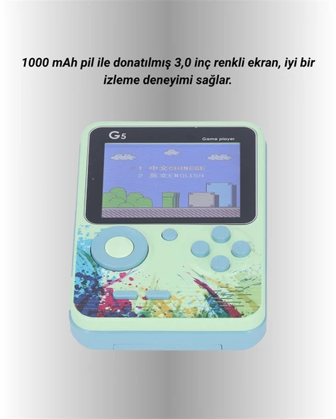G5 Taşınabilir Retro Oyun Konsolu – Çocuk ve Yetişkinler İçin - 3