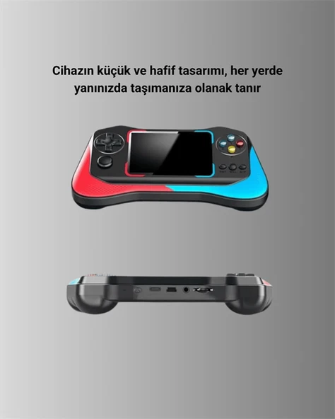 500 Retro Oyunlu Taşınabilir El Konsolu – X7M Modeli - 5