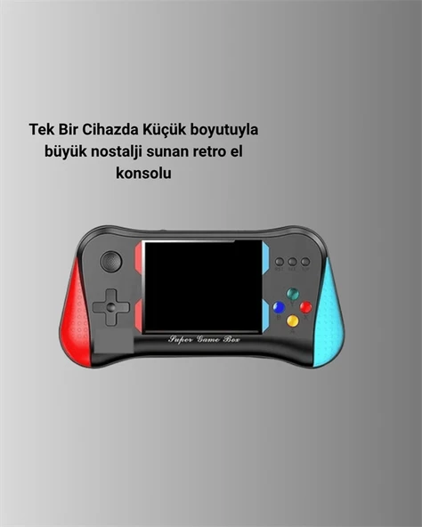 500 Retro Oyunlu Taşınabilir El Konsolu – X7M Modeli - 1